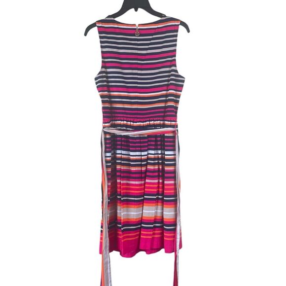 Tommy Hilfiger striped fit and flare cotton dress with belt size 6 Small - Picture 10 of 11
